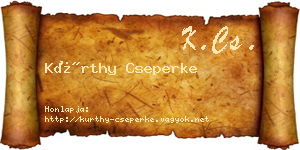 Kürthy Cseperke névjegykártya